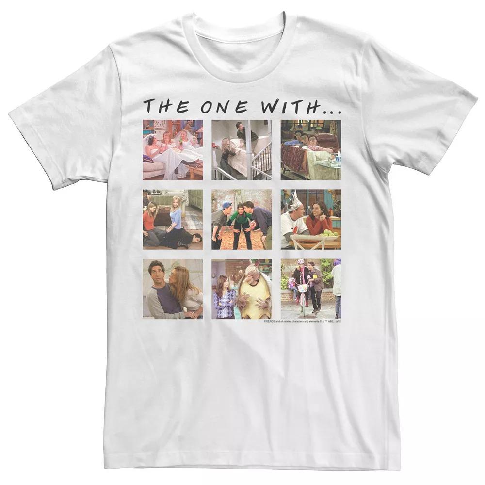 Men's Friends Group Shot The One With Character Panels Tee, Size: Large, White Product Image