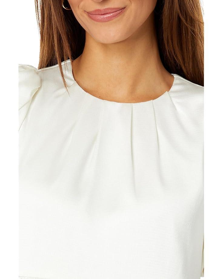Pin Tuck Blouse with Flutter Sleeve Product Image