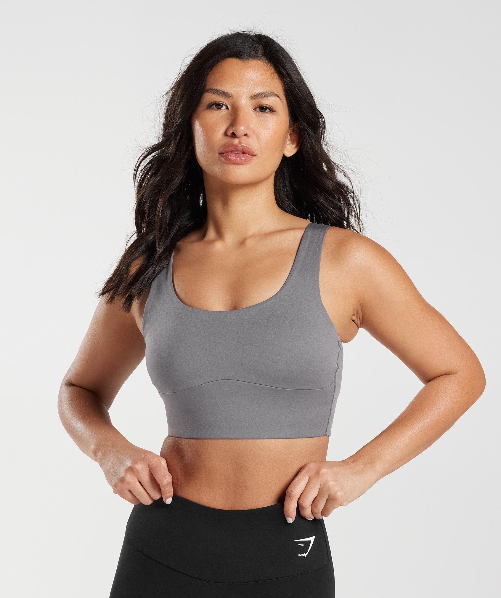 Gymshark Longline Sports Bra - Titanium Grey Female Product Image
