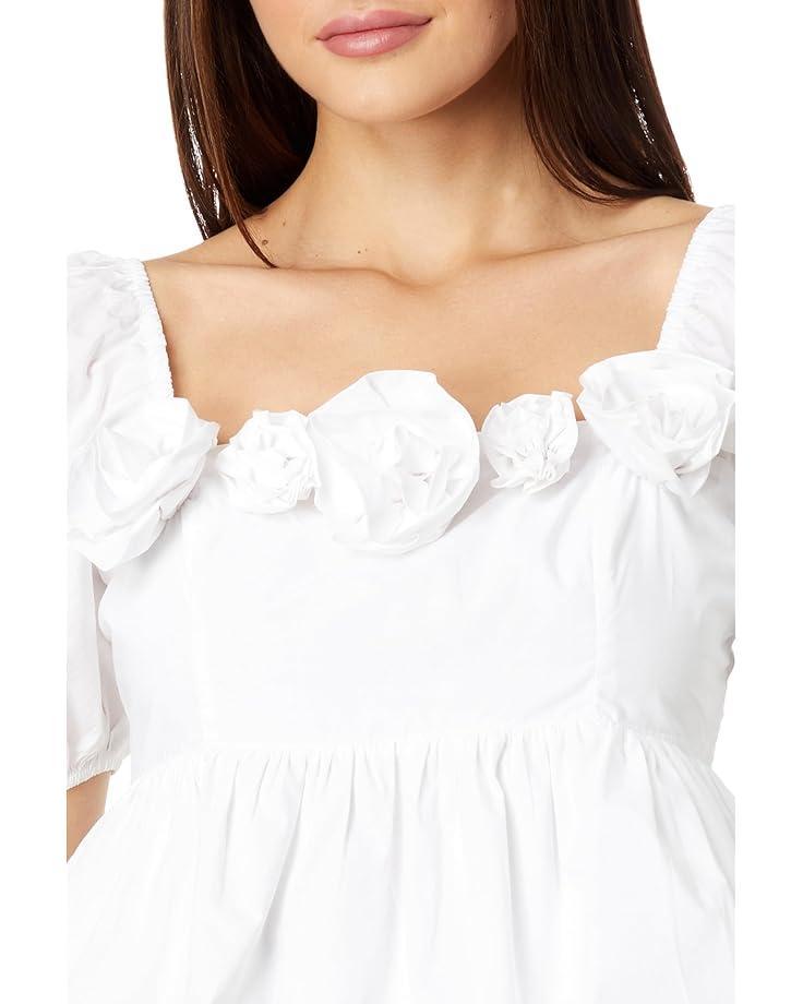 Short Sleeve Split-Neck Collared Top Product Image