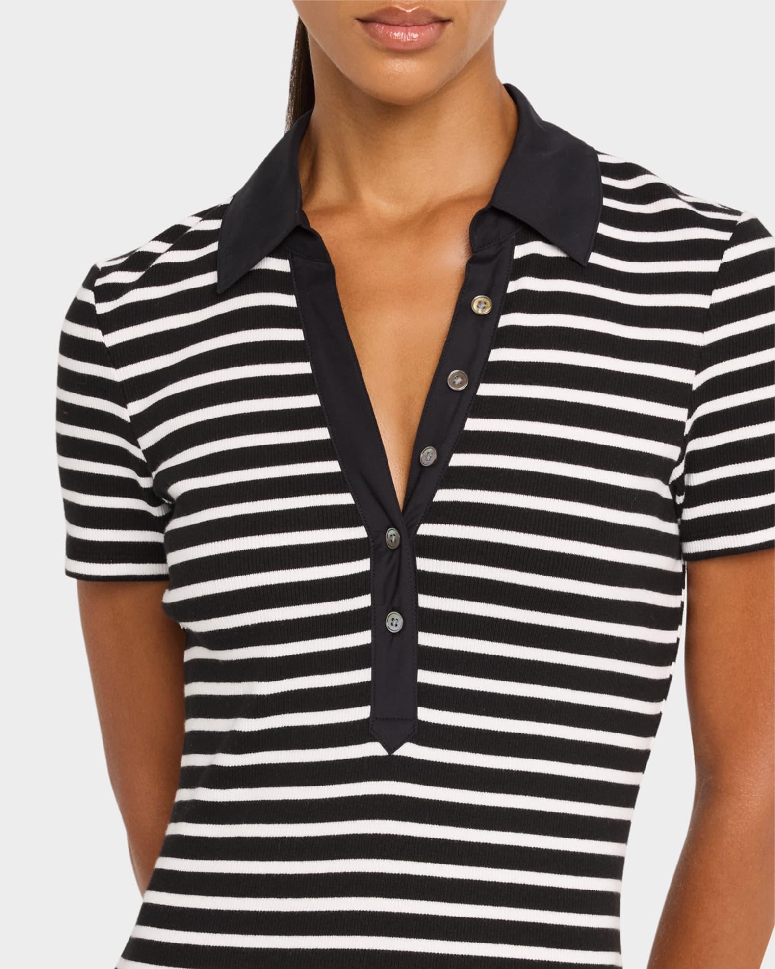 Bailey Stripe Short-Sleeve Polo Dress Product Image