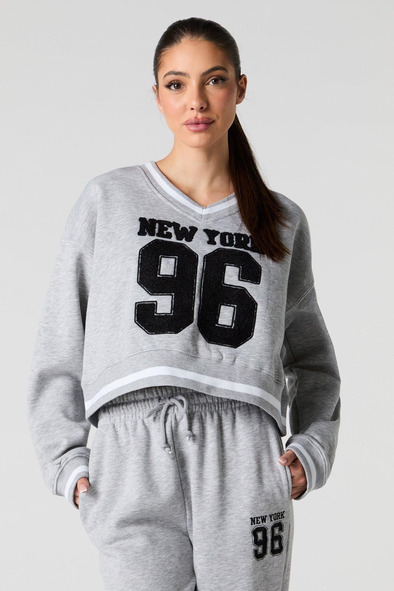 Chenille Embroidered Destination Sweatshirt Female Product Image