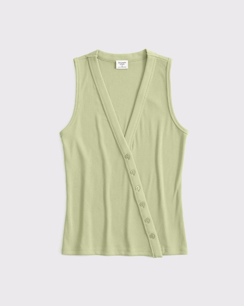 Asymmetrical Button-Through Top Product Image