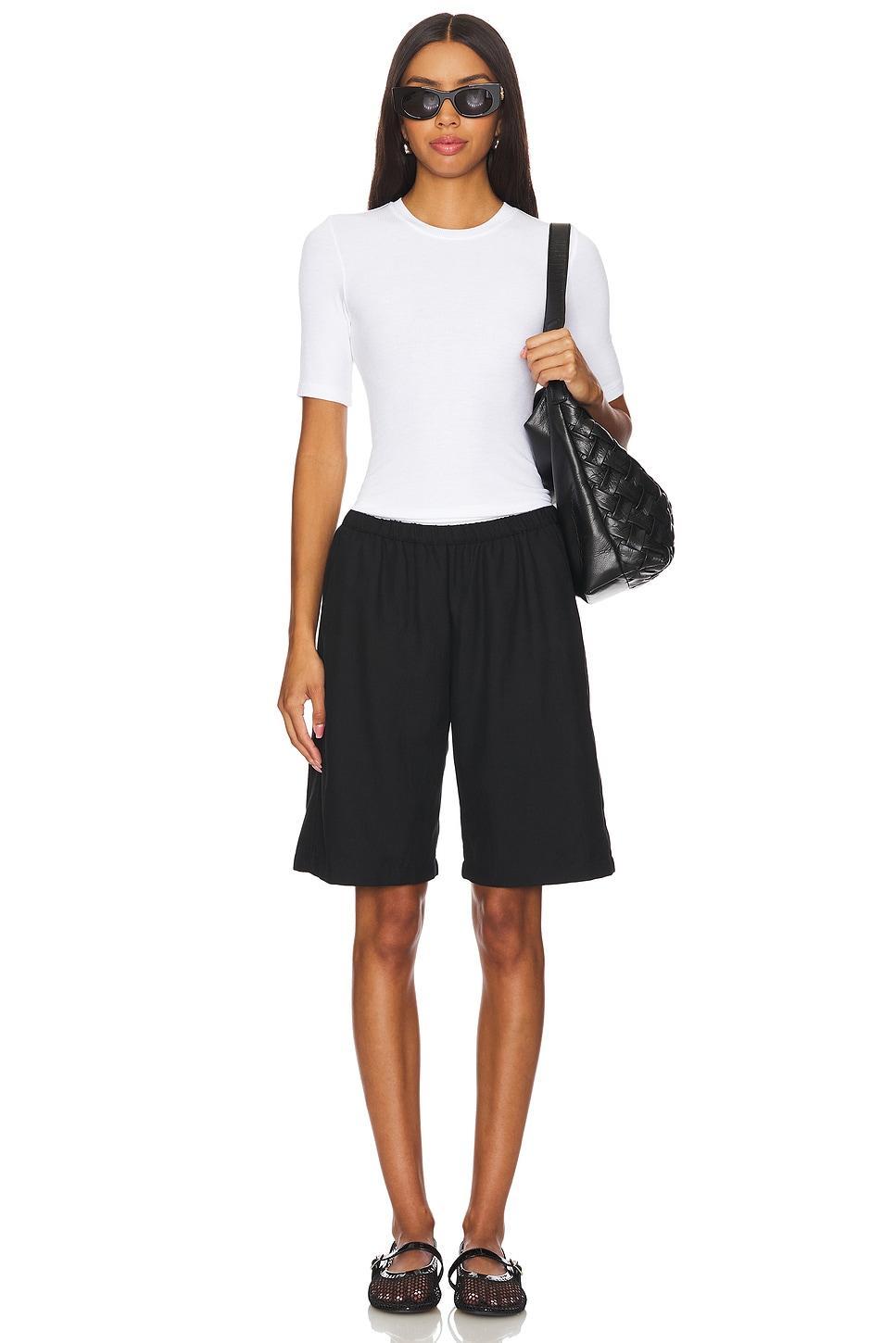 Silk Knit Half Sleeve Crew Enza Costa Product Image