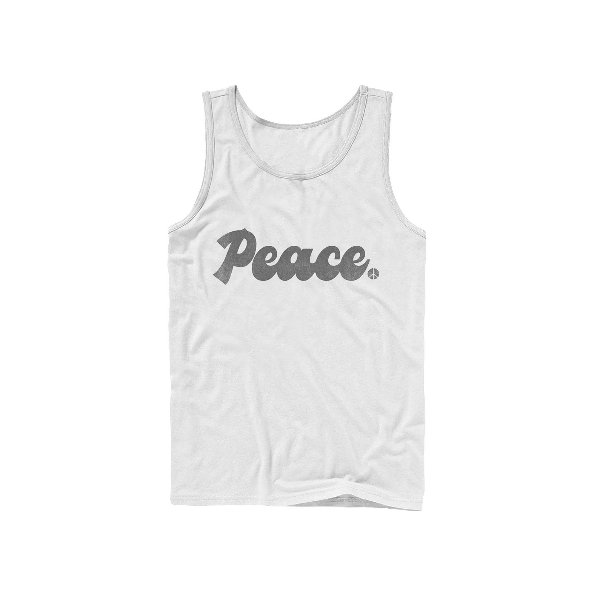 Men's Fifth Sun Peace Retro Tank Top, Size: Large, White Product Image