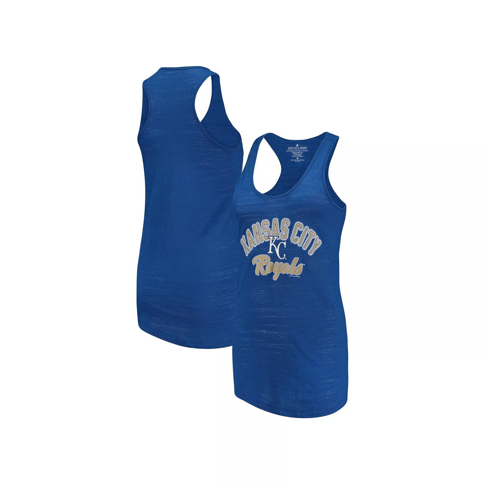 Women's Soft as a Grape Royal Kansas City Royals Multicount Racerback Tank Top, Size: Small, Blue Product Image
