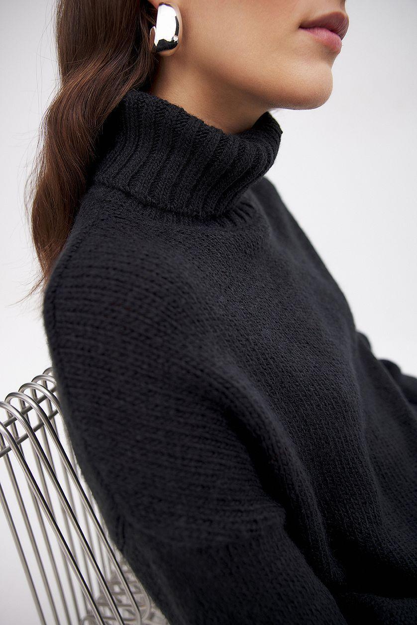 Turtle Neck Knitted Sweater Product Image