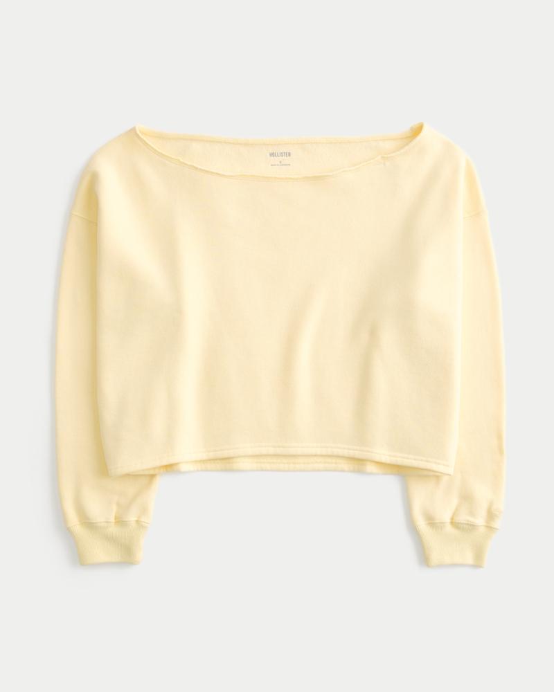 Easy Double Off-the-Shoulder Sweatshirt Product Image