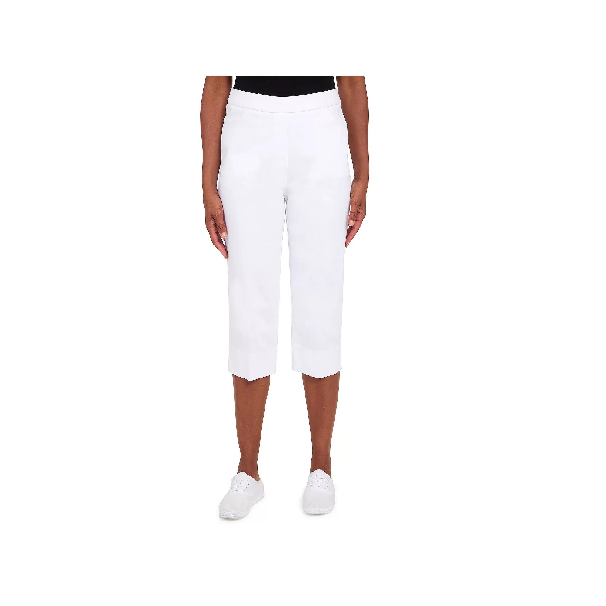 Petite Alfred Dunner Allure Capri Pants, Women's, Size: 18 Petite, Pure White Product Image