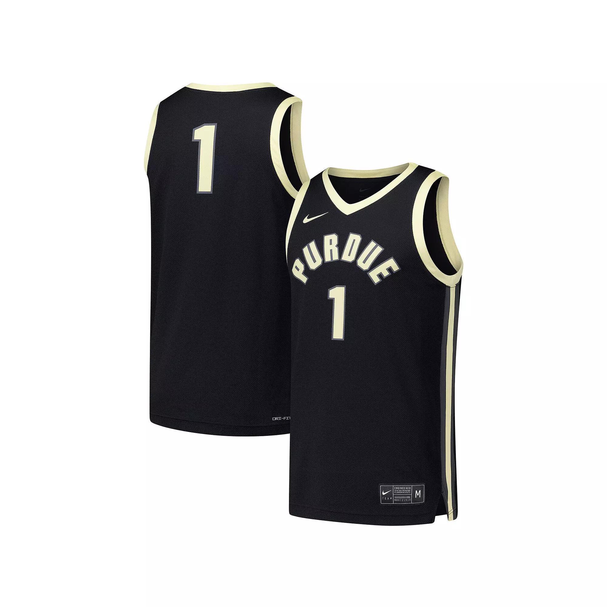 Men's Nike #1 Black Purdue Boilermakers  Replica Basketball Jersey, Size: Medium Product Image