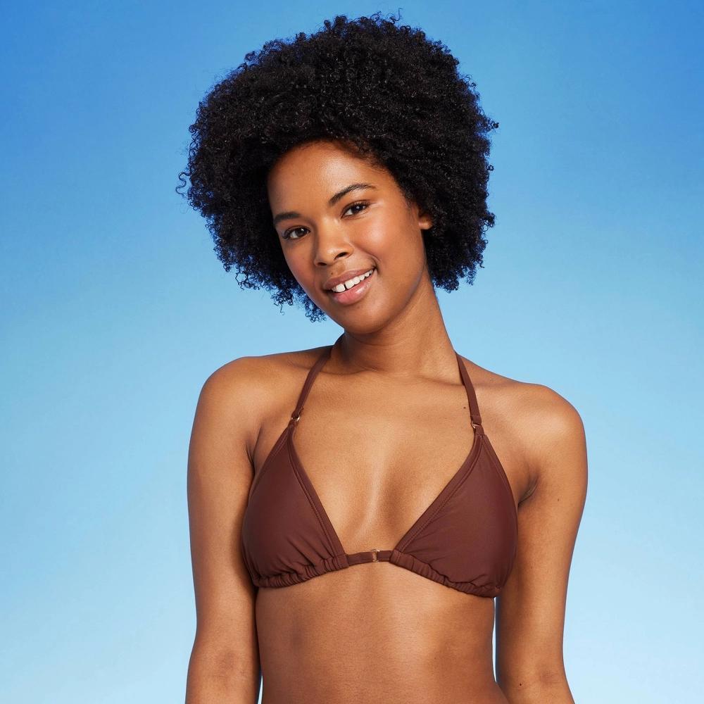 Women's Triangle Bikini Top with Removable Shell Trim - Wild Fable™ Product Image