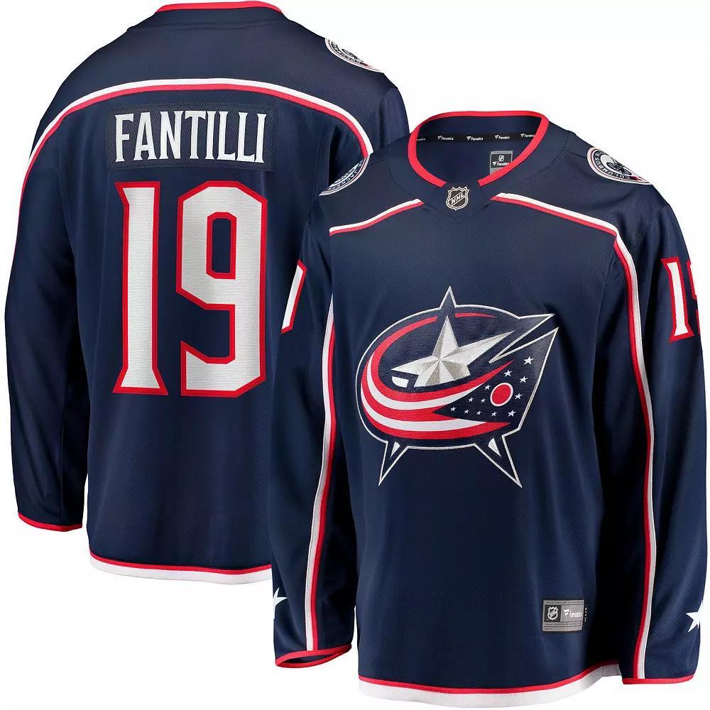 Mens Fanatics Adam Fantilli Columbus Blue Jackets Home Premier Breakaway Player Jersey Product Image
