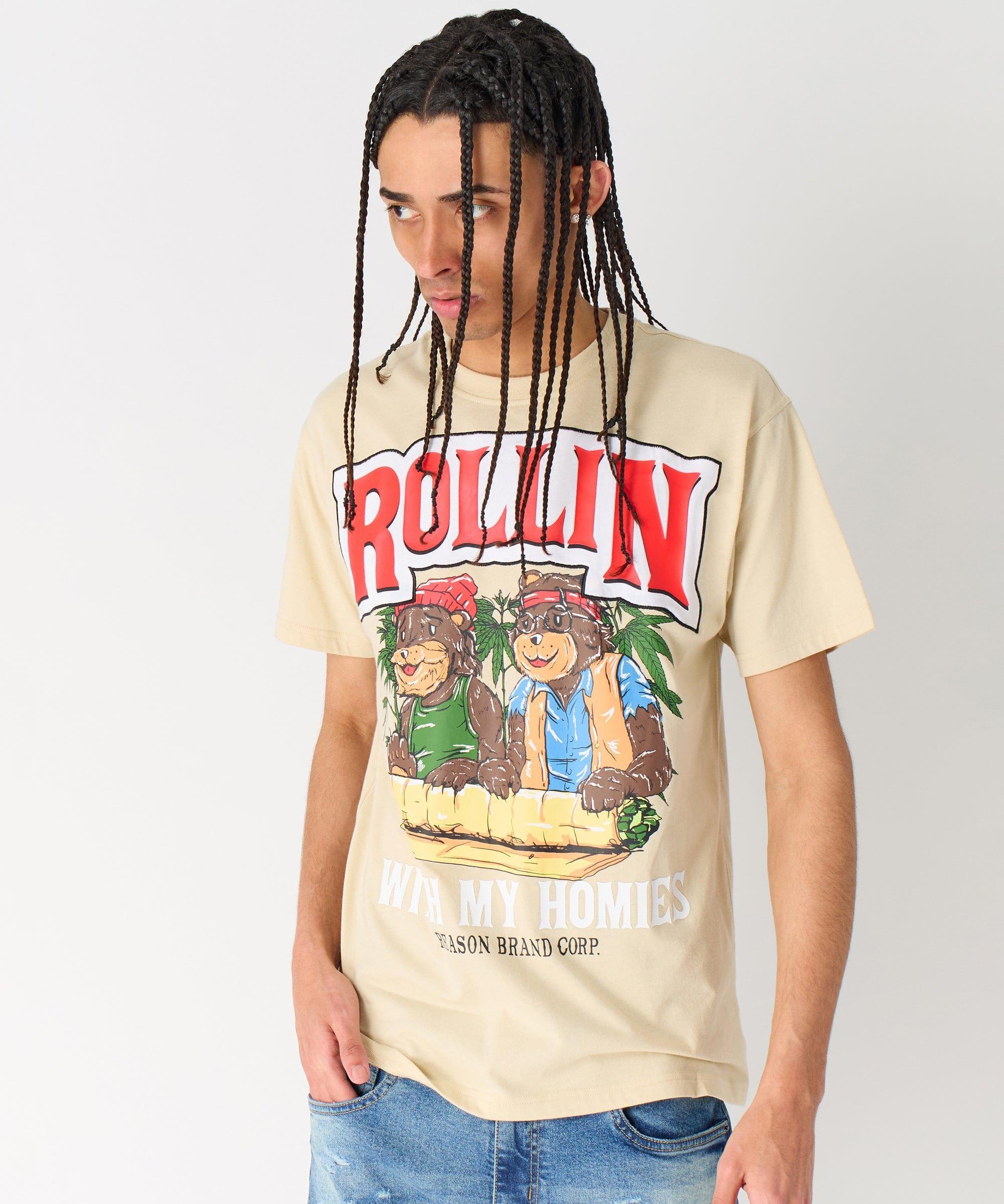 Cheech & Chong Rollin Homies Short Sleeve Tee - Khaki Product Image