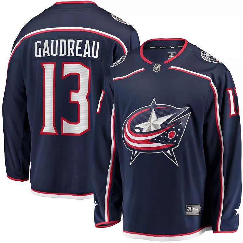 Men's Fanatics Branded Johnny Gaudreau Navy Columbus Blue Jackets 2022 Breakaway Player Jersey, Size: Small Product Image