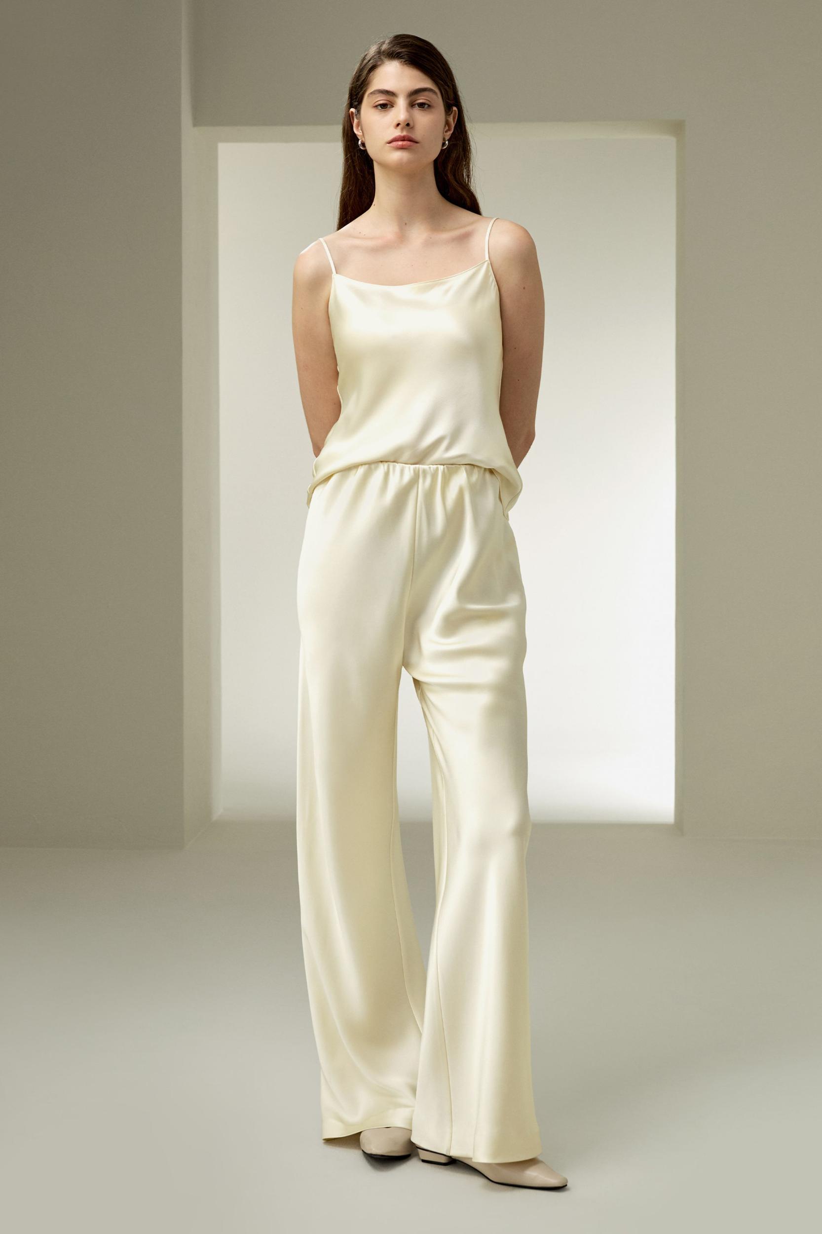 Full bias cut silk pants Product Image