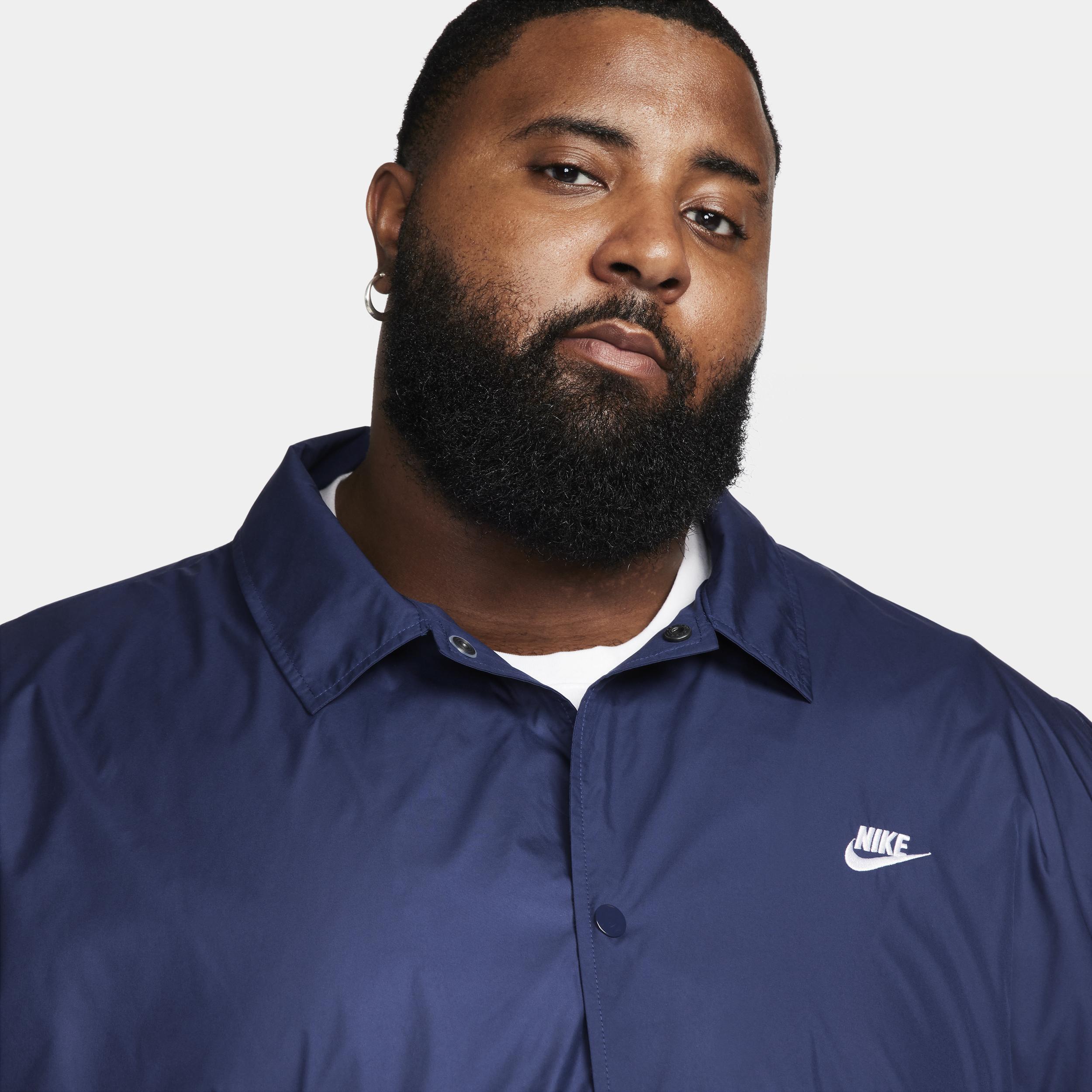 Big & Tall Nike Club Coaches' Jacket, Men's, Size: XL Tall, Black Navy Product Image