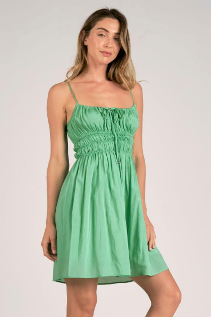 SMOCKED MINI DRESS Product Image