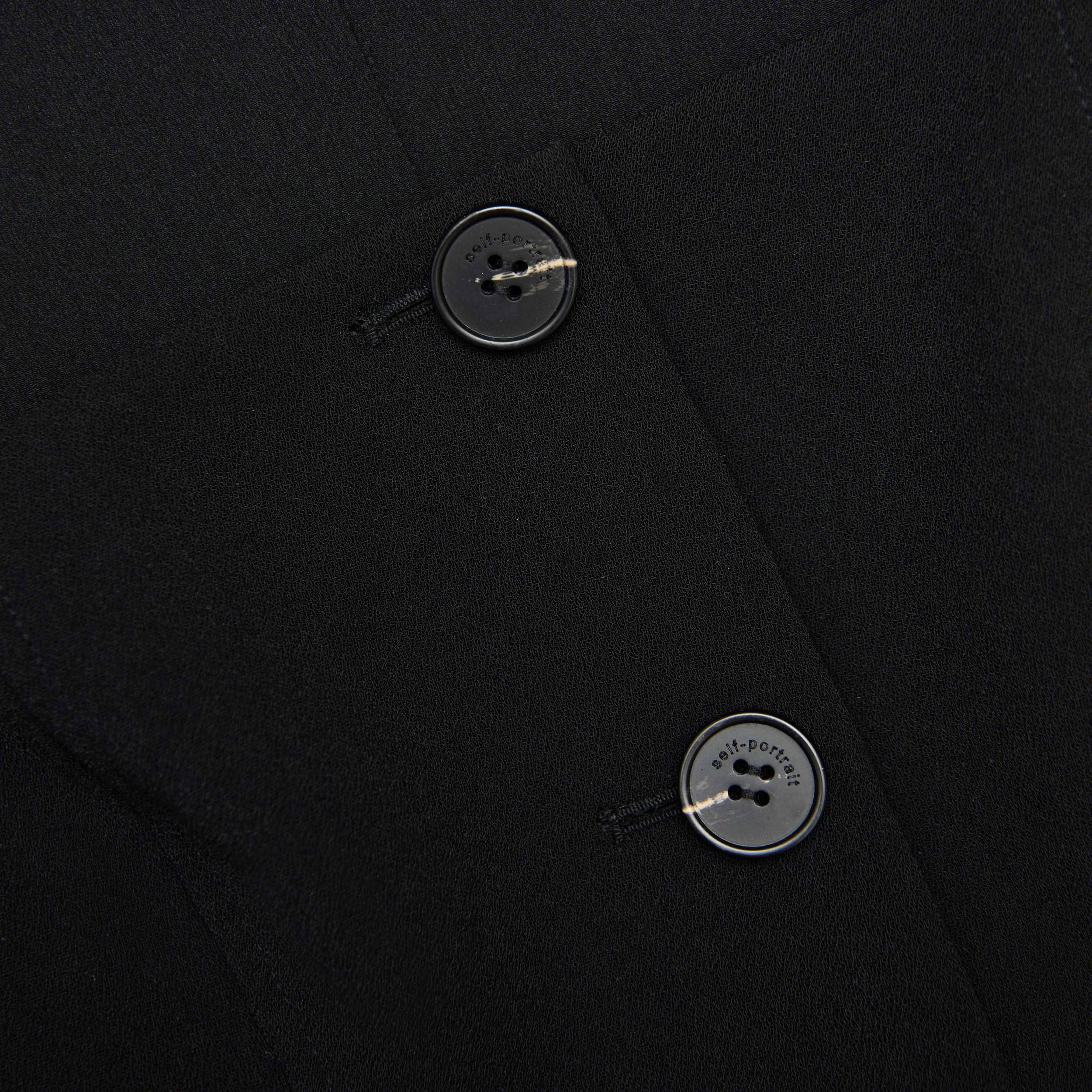 Black Tailored Crepe Playsuit Product Image