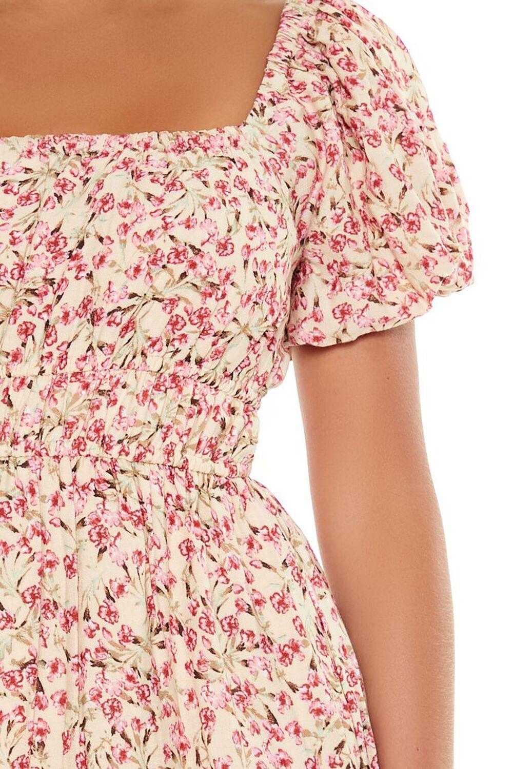 Floral Print Babydoll Mini Dress | Forever 21 Product Image