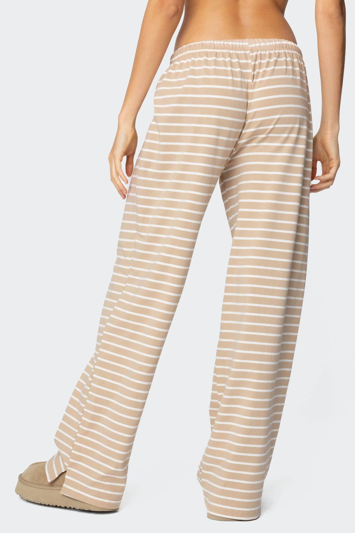 Jona Stripey Slit Pants Product Image