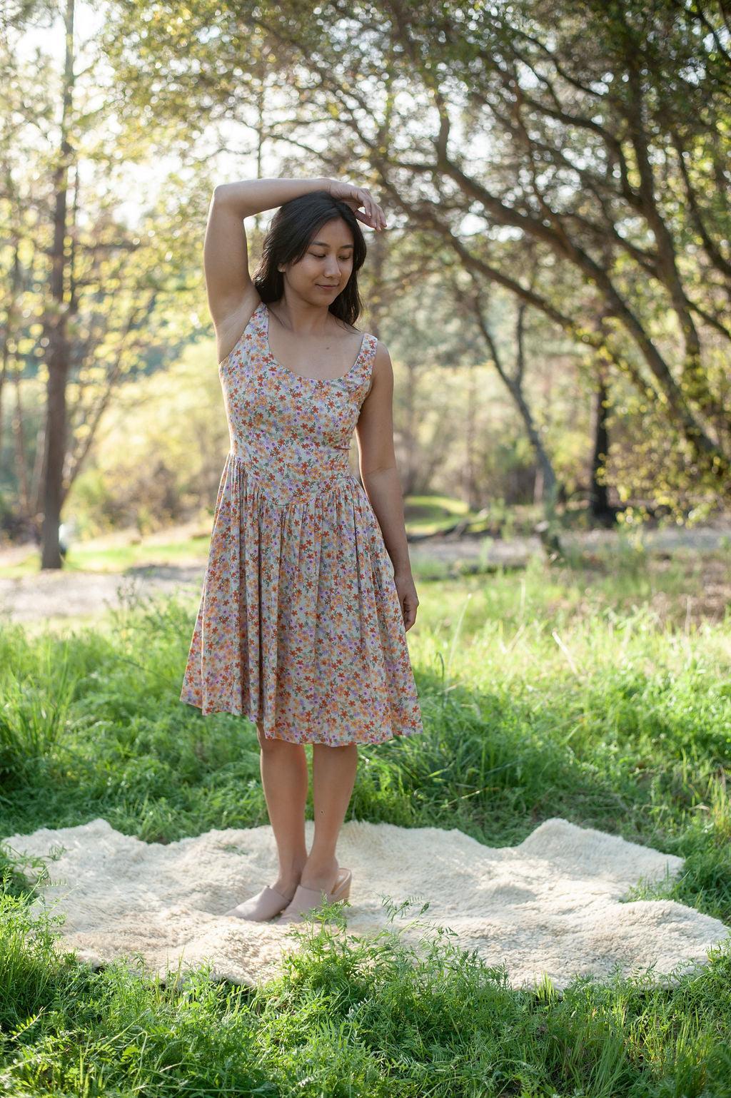 Agnes dress in Oat Linen Product Image