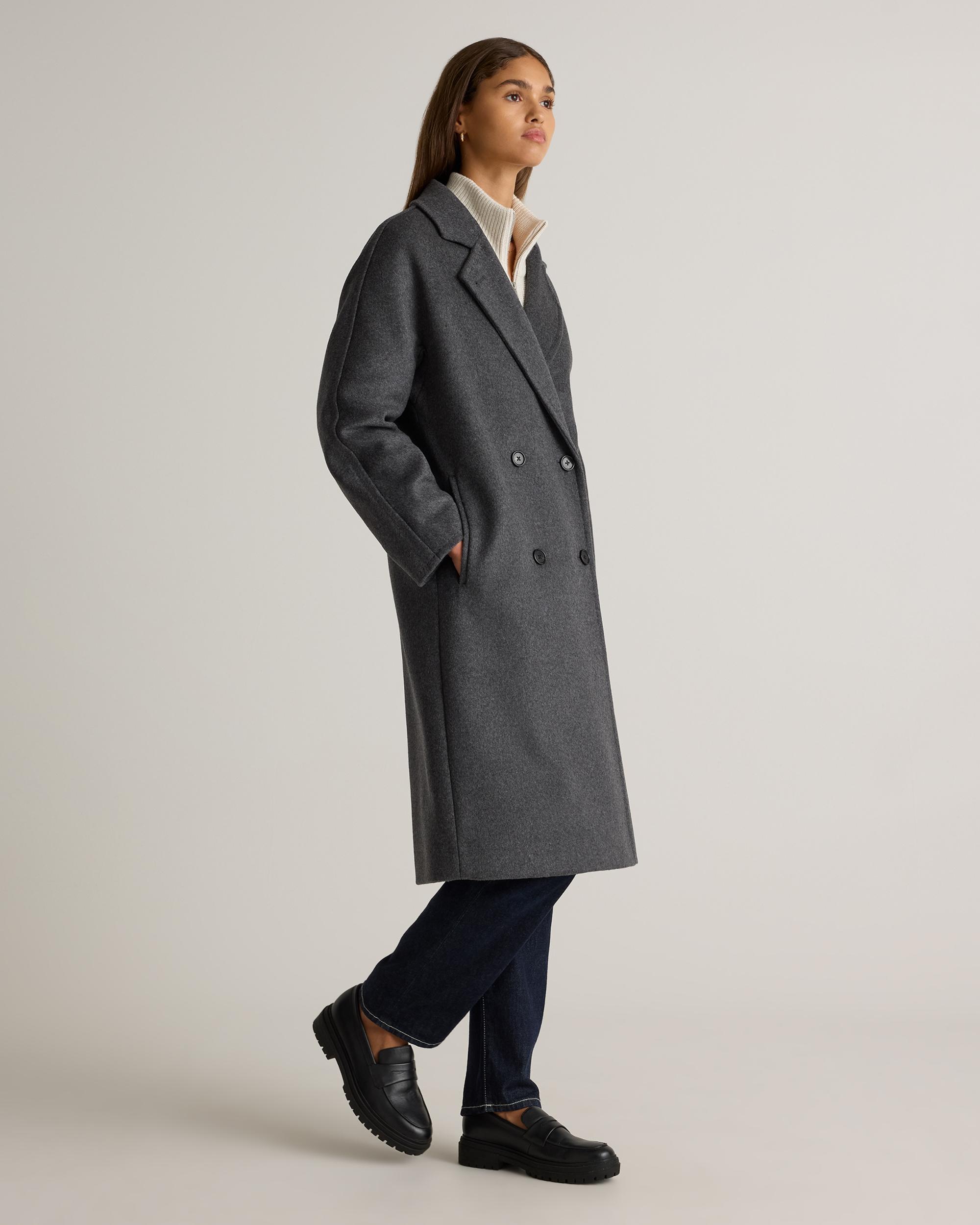 Quince | Women's Italian Wool Double-Breasted Slouch Coat Size XL Product Image