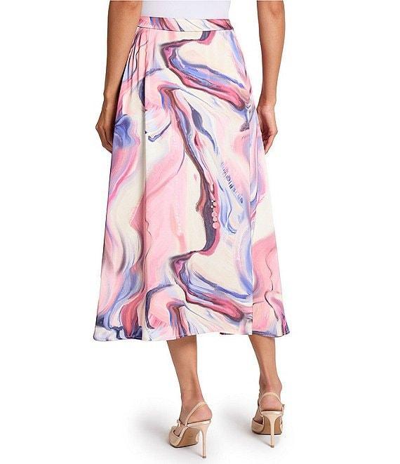 MISOOK Crepe De Chine Water Color Print A-Line Skirt Product Image