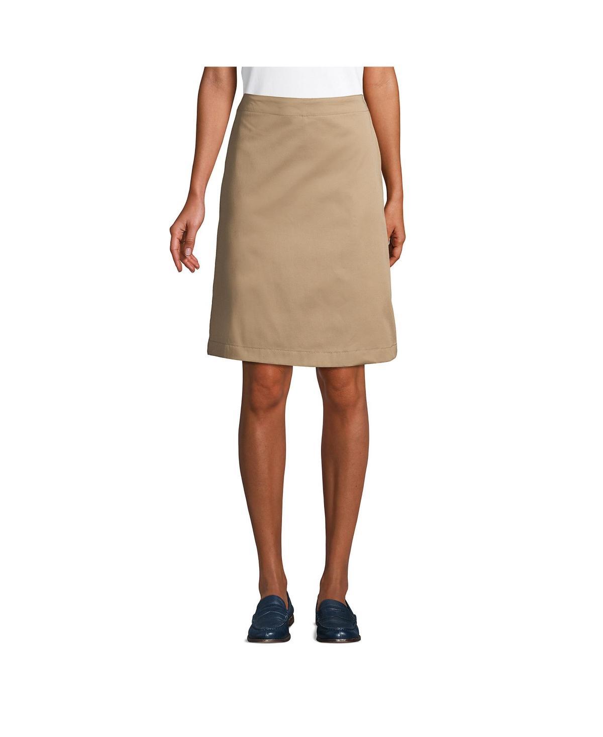 Women's Lands' End School Uniform Blend Chino Skort, Size: 0, Arctic Gray Product Image