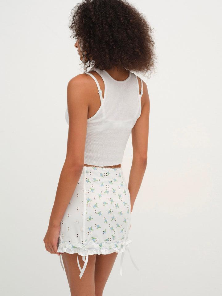 Budding Blossom Garter Skirt — Blue Product Image