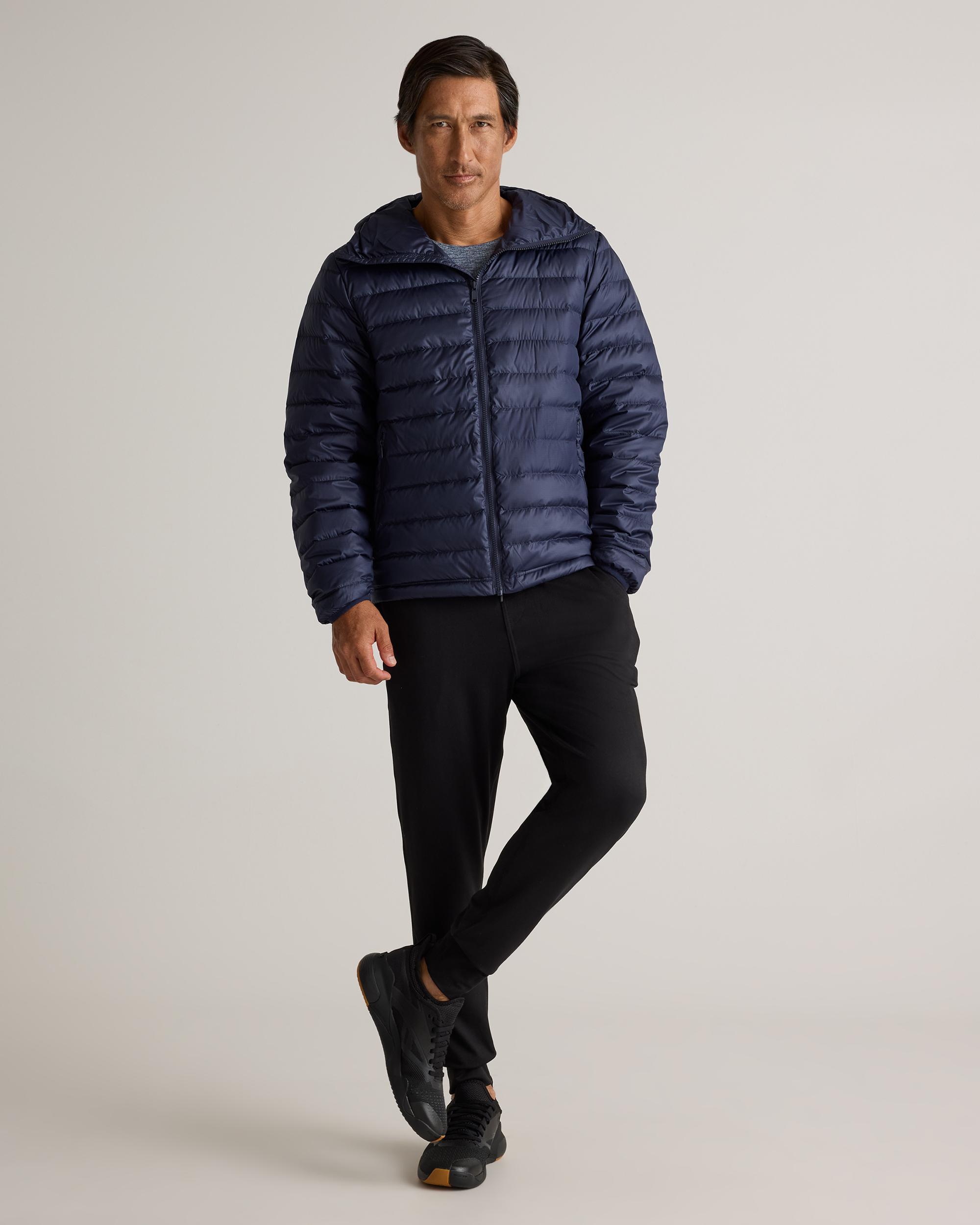 Quince | Men's Lightweight Down Packable Puffer Hooded Jacket Recycled Polyester Product Image