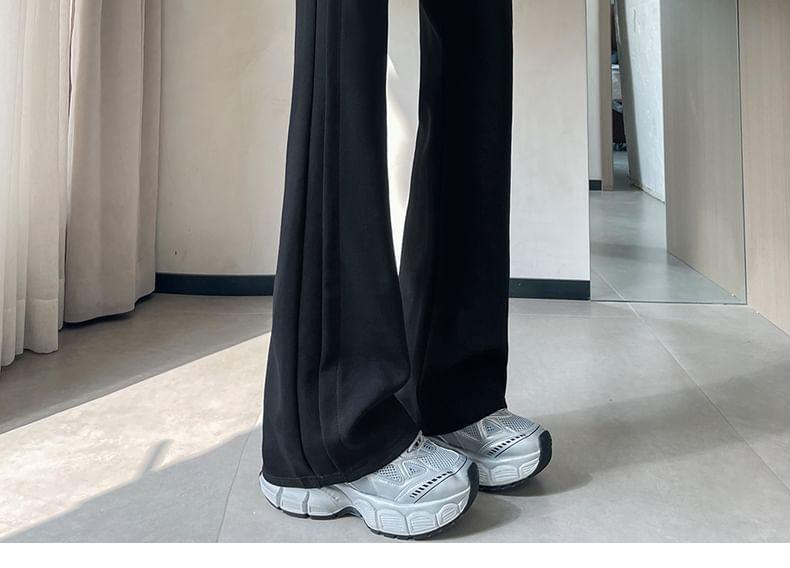 Drawstring Waist Plain Flared Pants (Various Designs) Product Image