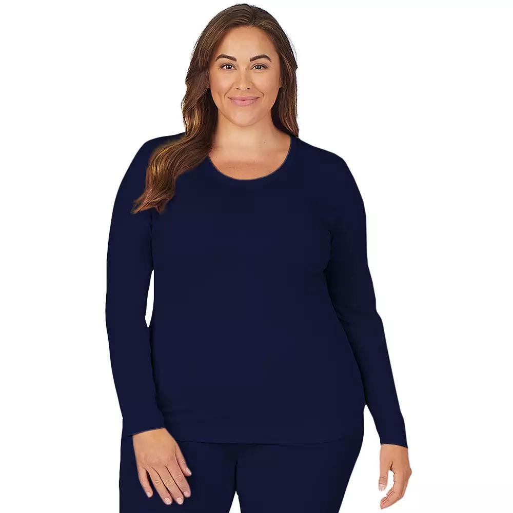 Plus Size Cuddl Duds® Under Scrubs Crewneck Top, Women's, Size: 1XL, Blue Product Image