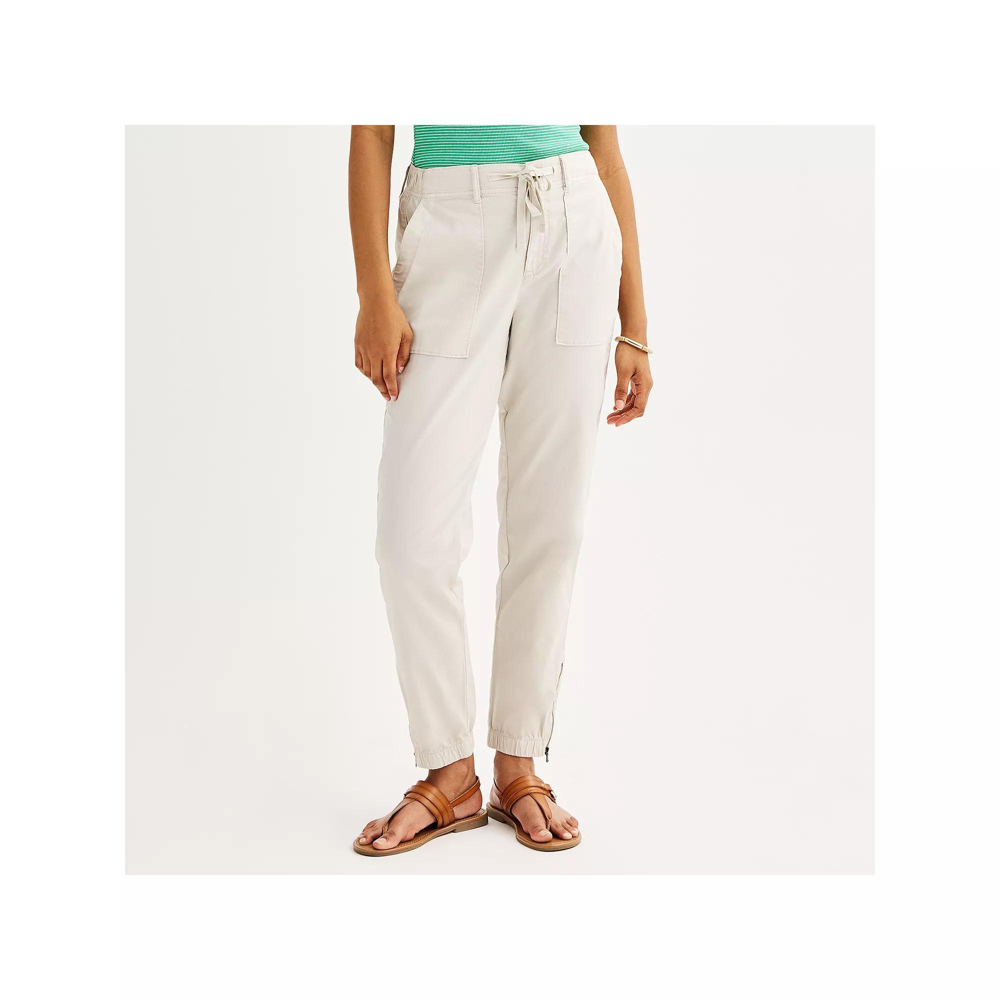 Women's Sonoma Goods For Life® Zip Hem Core Utility Jogger Pants, Size: XXL, Brown Brigade Product Image