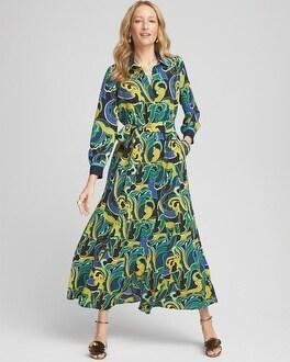 Silky Twill Shirt Dress Product Image