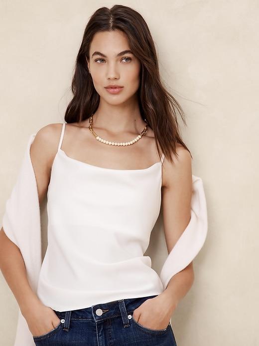 Pearl Chain Link Necklace Product Image