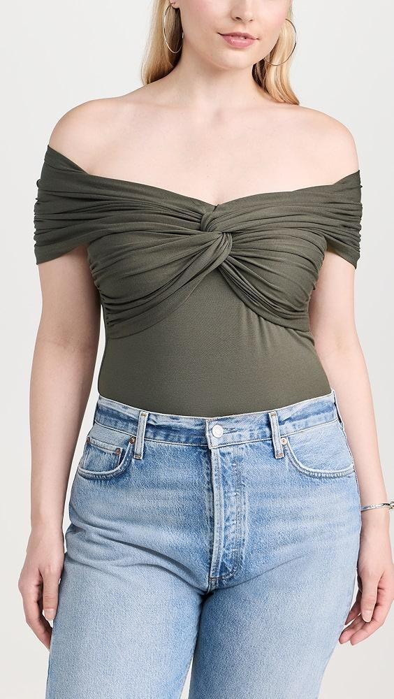 Favorite Daughter Off Shoulder Twisted Front​ Top | Shopbop Product Image