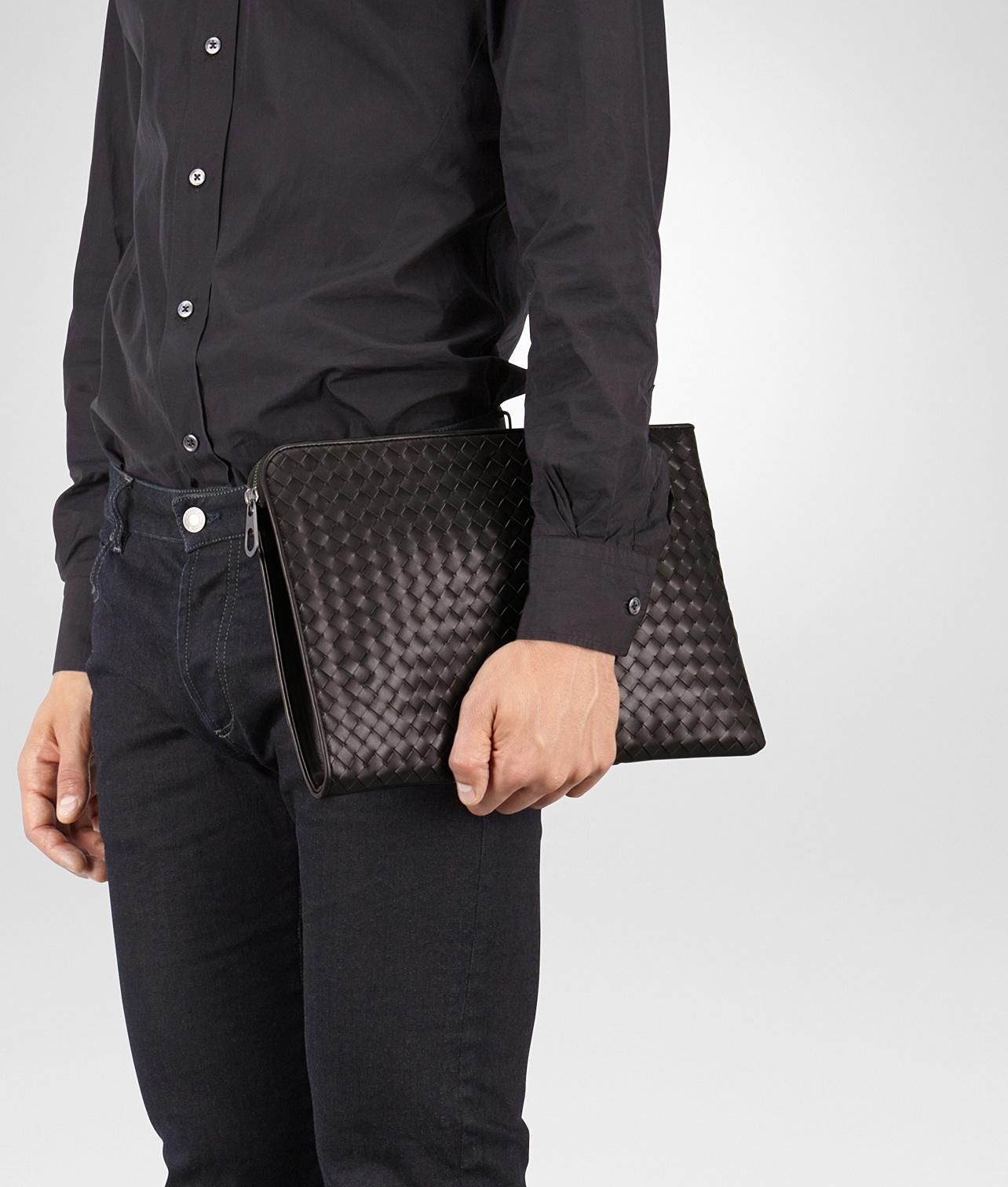 BOTTEGA VENETA Intrecciato Weave Small Document Case In Black Product Image