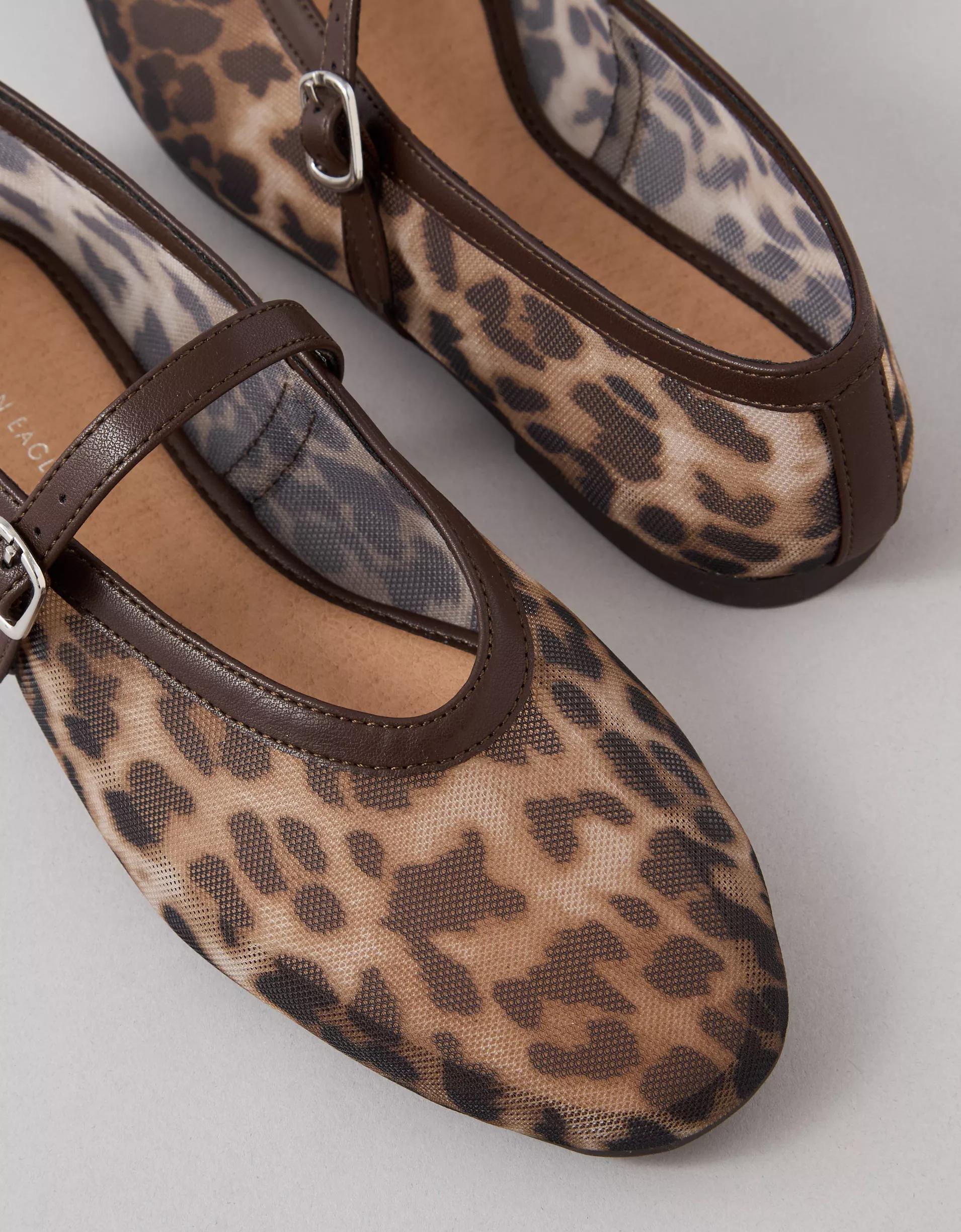 AE Leopard Mesh Ballet Flat Product Image