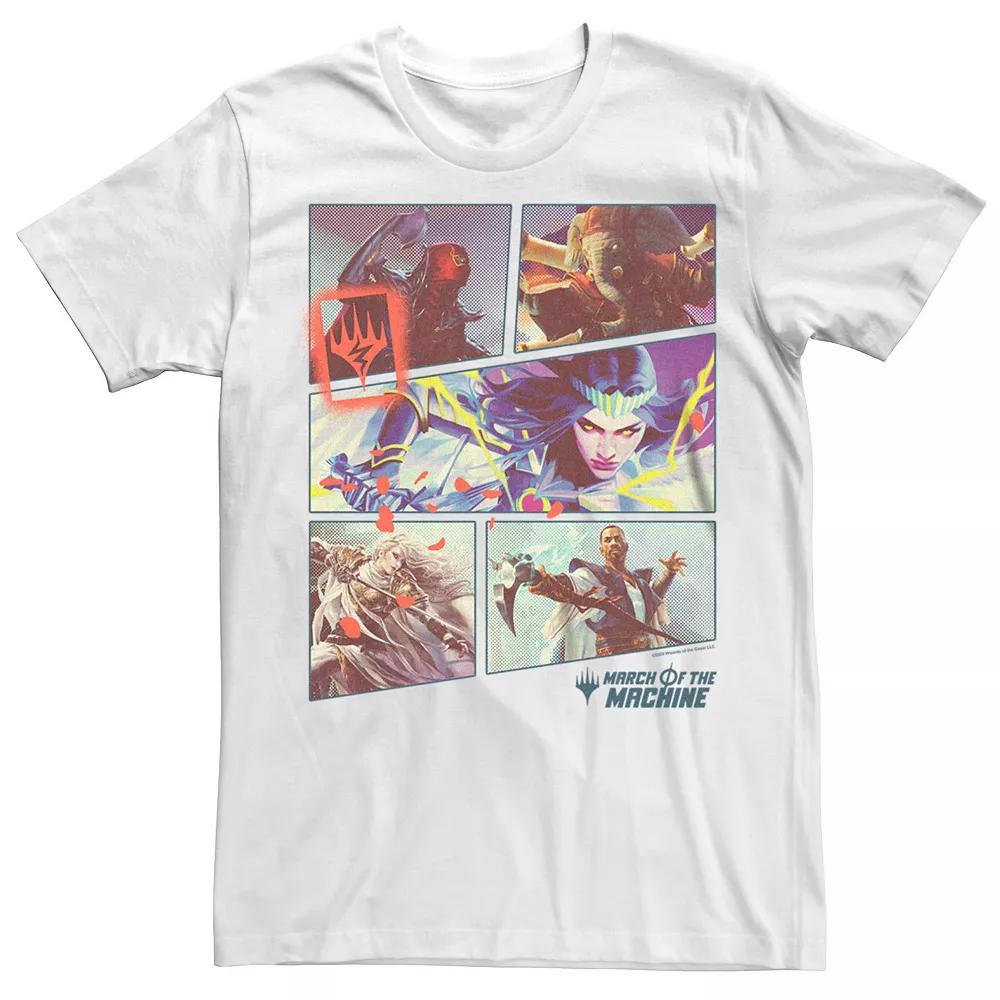 Men's Magic the Gathering March of the Machine Comic Panels Graphic Tee, Size: XXL, White Product Image