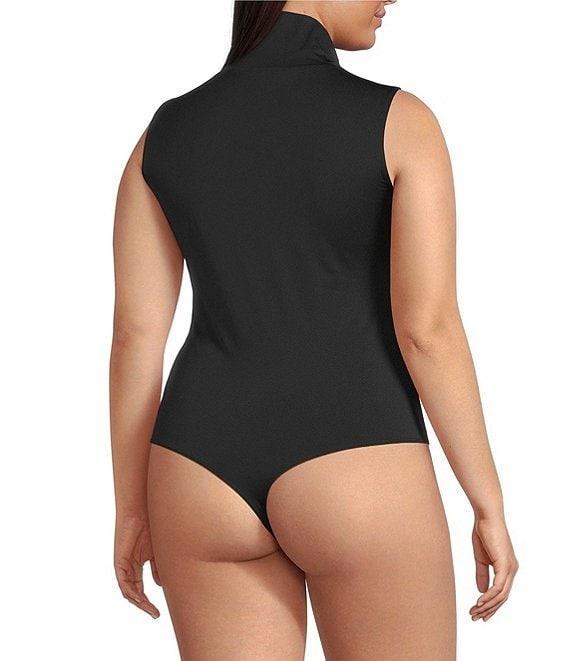 Good American Plus Size Weightless Scuba Mock Neck Sleeveless Bodysuit Product Image