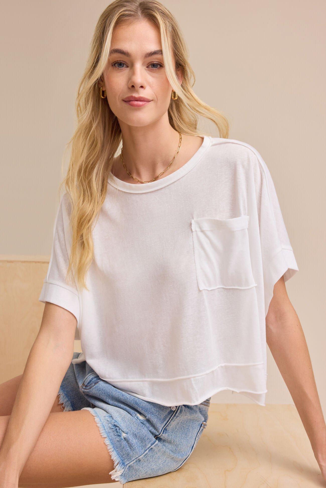 Khani Boxy Pocket Tee Product Image