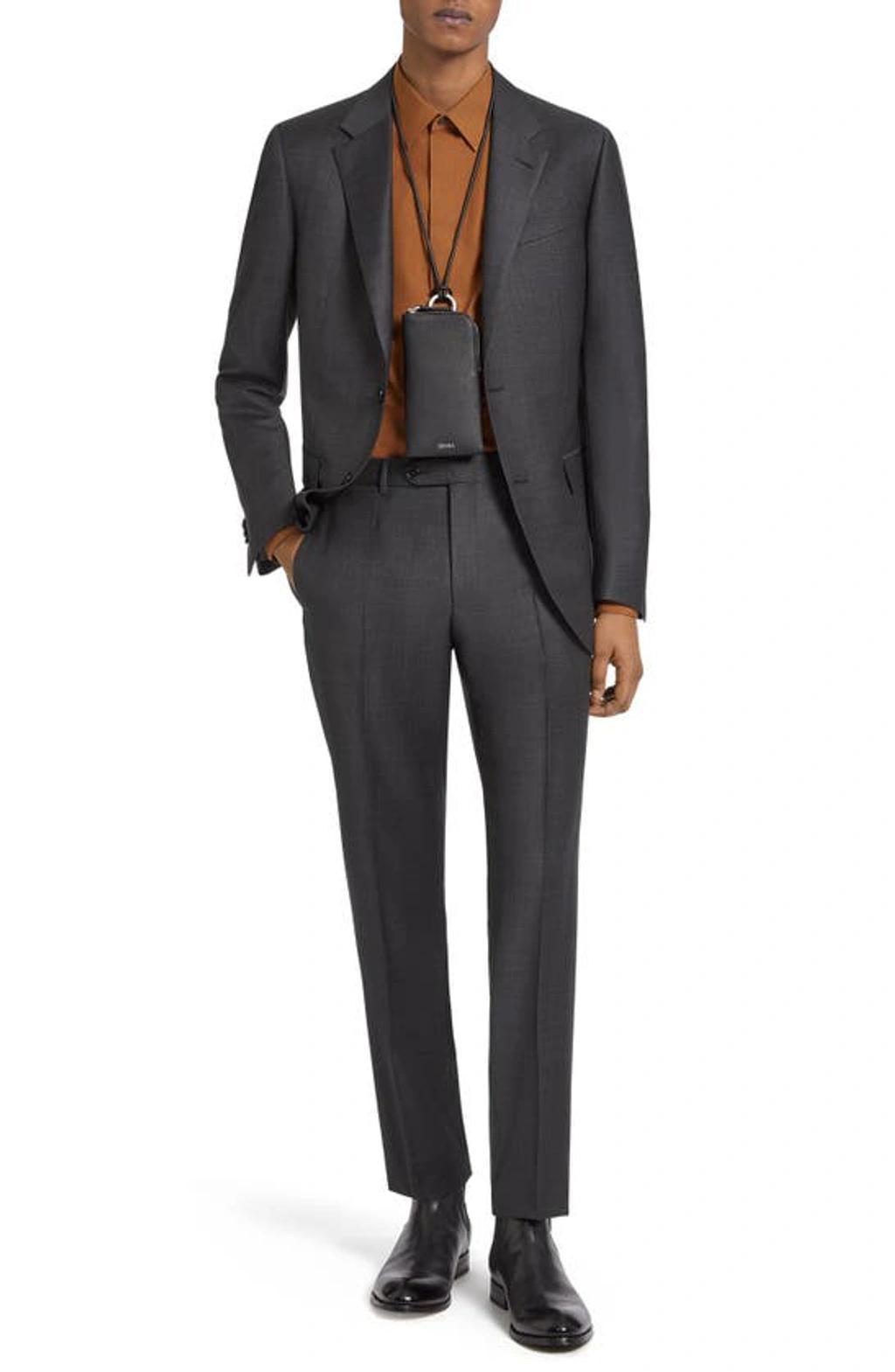 Mens Wool Tic-Weave Suit Product Image