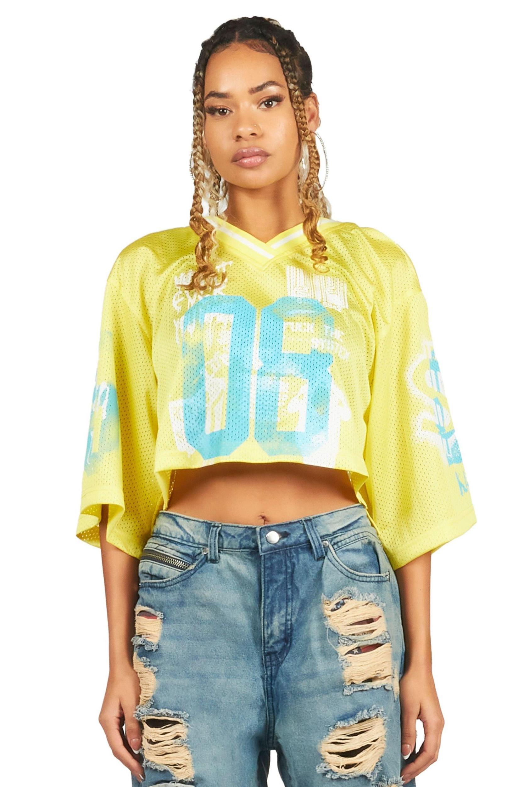 Riana Yellow Mesh Jersey Female Product Image