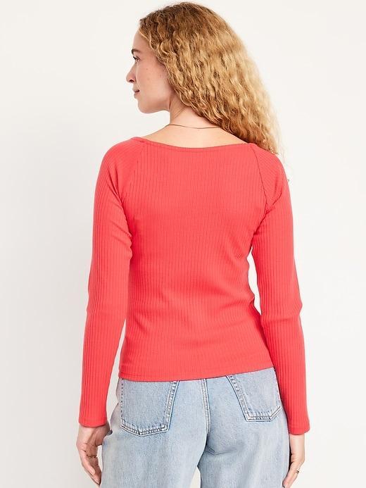 Cinched Rib-Knit Top Product Image