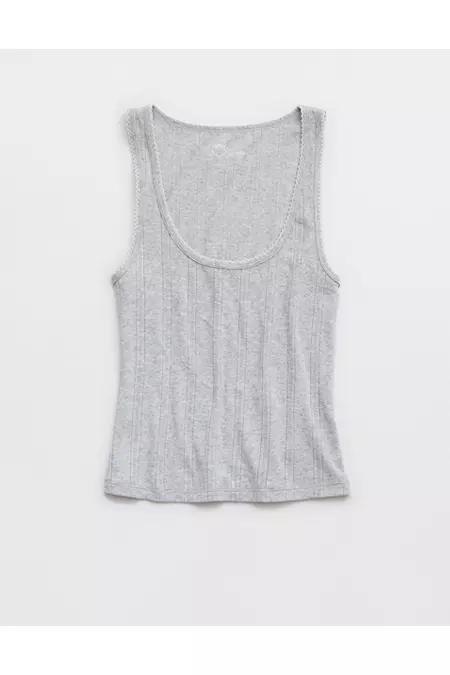 Aerie Off-Duty Pointelle Tank Top Women's Product Image