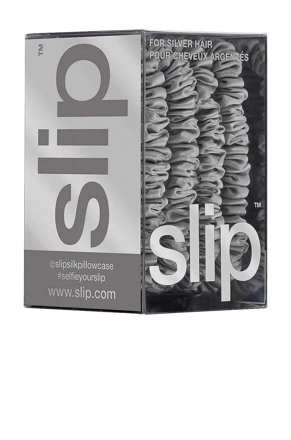 Skinny Scrunchies 4 Pack In Silver slip Product Image