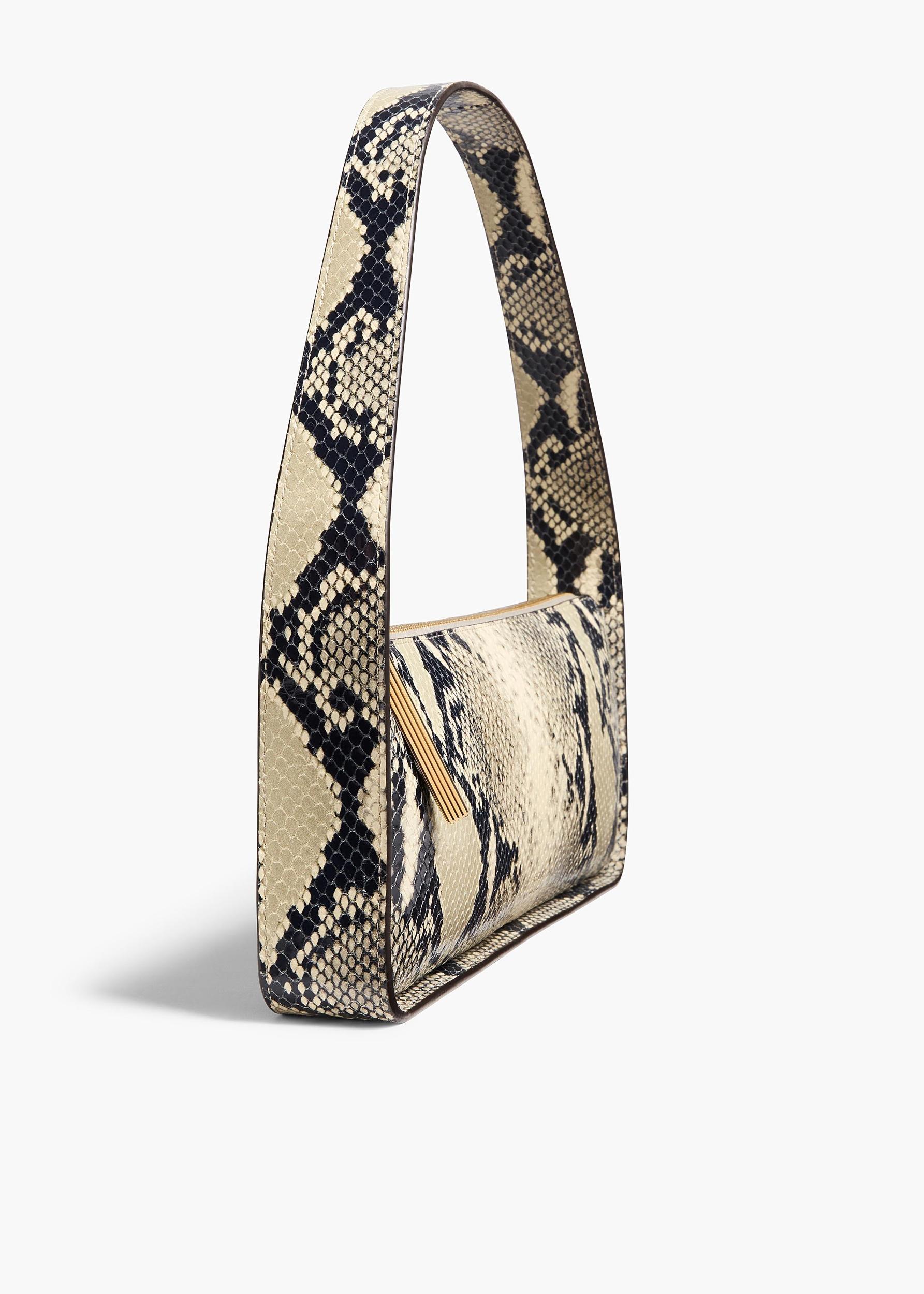 Lori Baguette Bag in Natural Python-Embossed Leather Product Image
