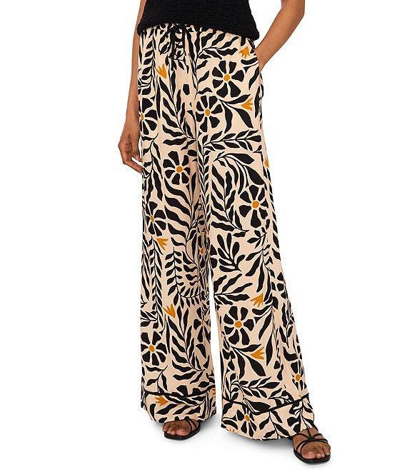 1. STATE Printed Drawstring Wide Leg Pants Product Image