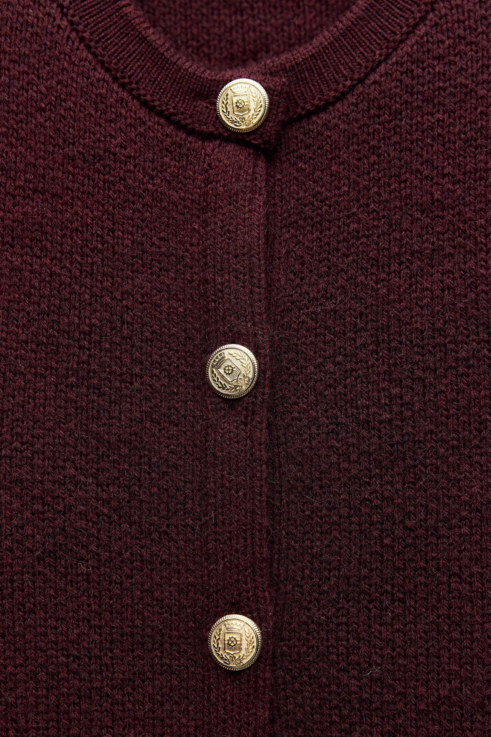 GOLDEN BUTTON KNIT CARDIGAN Product Image