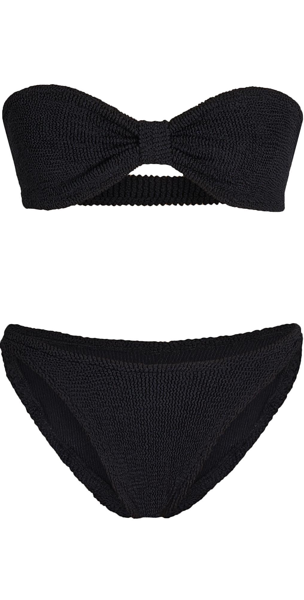 Womens Jean Bow Two-Piece Bikini Set - Lilac Product Image